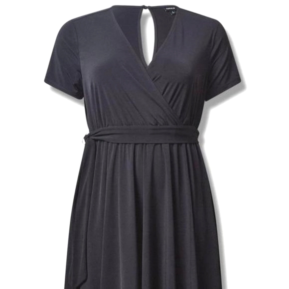 ❤️NWT VINTAGE TORRID ROMPER STUDIO KNIT SURPLICE SHORTS UNDER SKIRT - PLUS SIZE - Picture 6 of 8